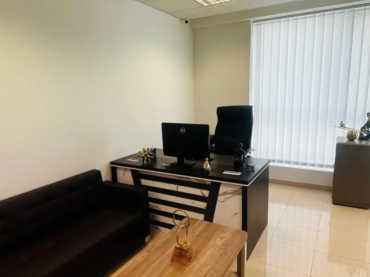 Private consultation office prepared to receive clients